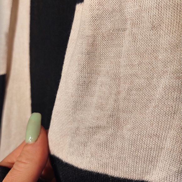 H&M Open Front Cardigan Black and white striped - Picture 5 of 5